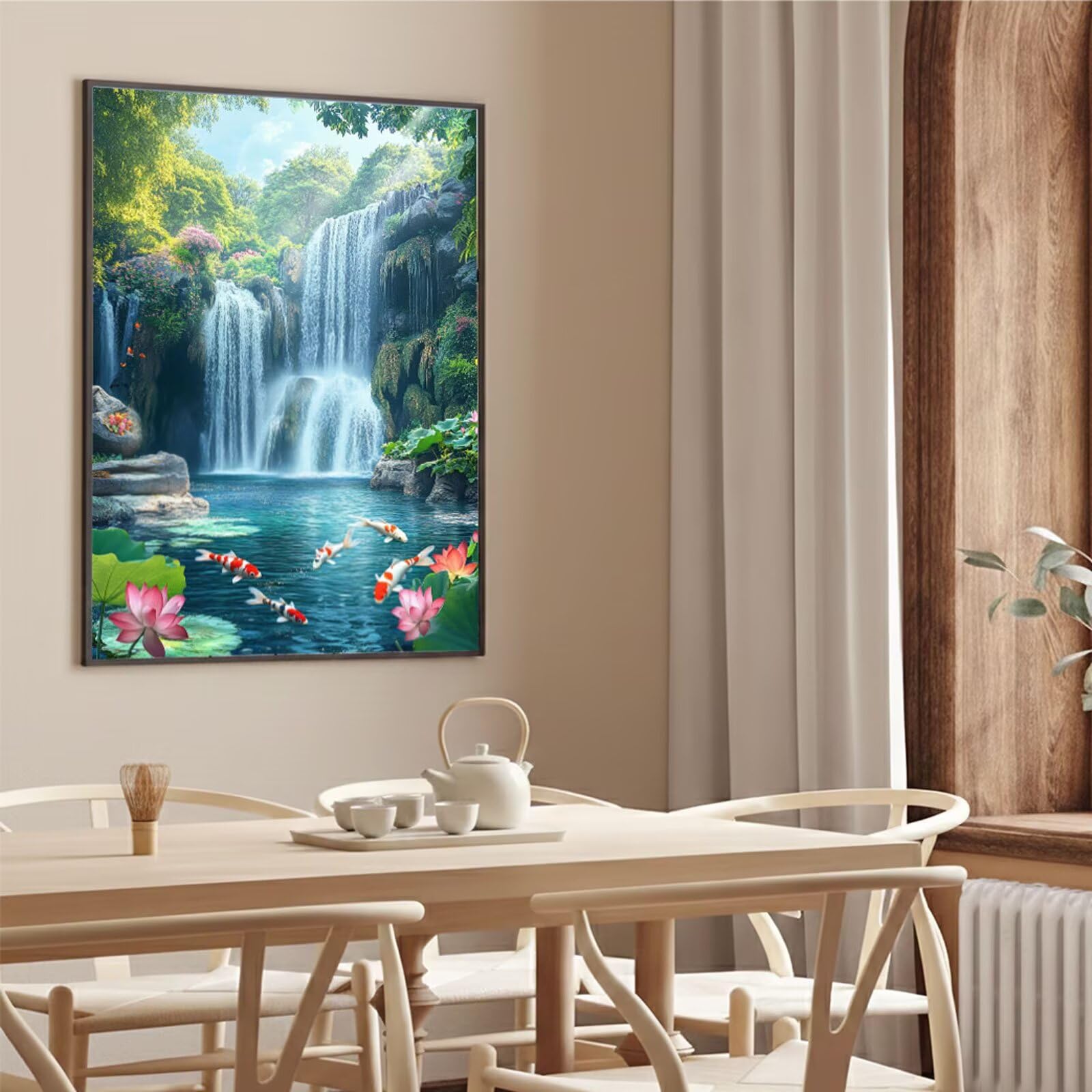 Malowanie według liczb, dla dzieci od 10 lat, malowanie według liczb, dla dorosłych, duże, 60 x 90 cm, farba koi według liczb, farby akrylowe, "zrób to sam", obraz olejny na płótnie, zestaw do