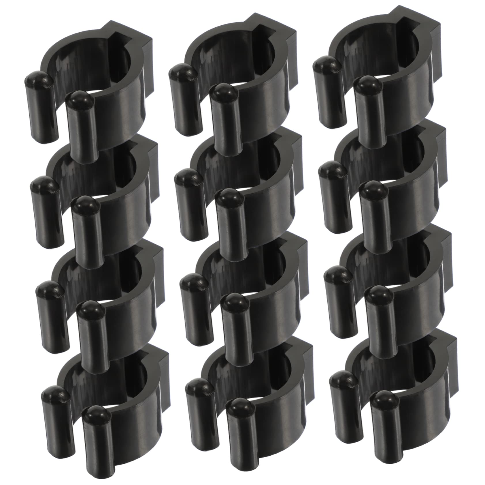 Clip Metálico Para Tacos De Billar Y Cañas De Pescar - Pack De 12 Piezas, Hierro, 38x28x20mm, Para Soportes