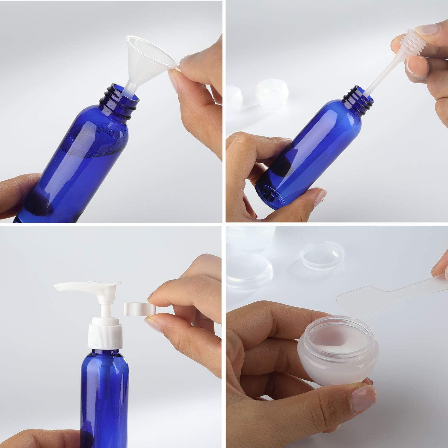 YICTEK Empty Plastic Travel Bottles Containers, TSA Approved Travel Size Toiletries Tubes Kit for Liquids, Carry-On Set for Women/Men (Cobalt blue)