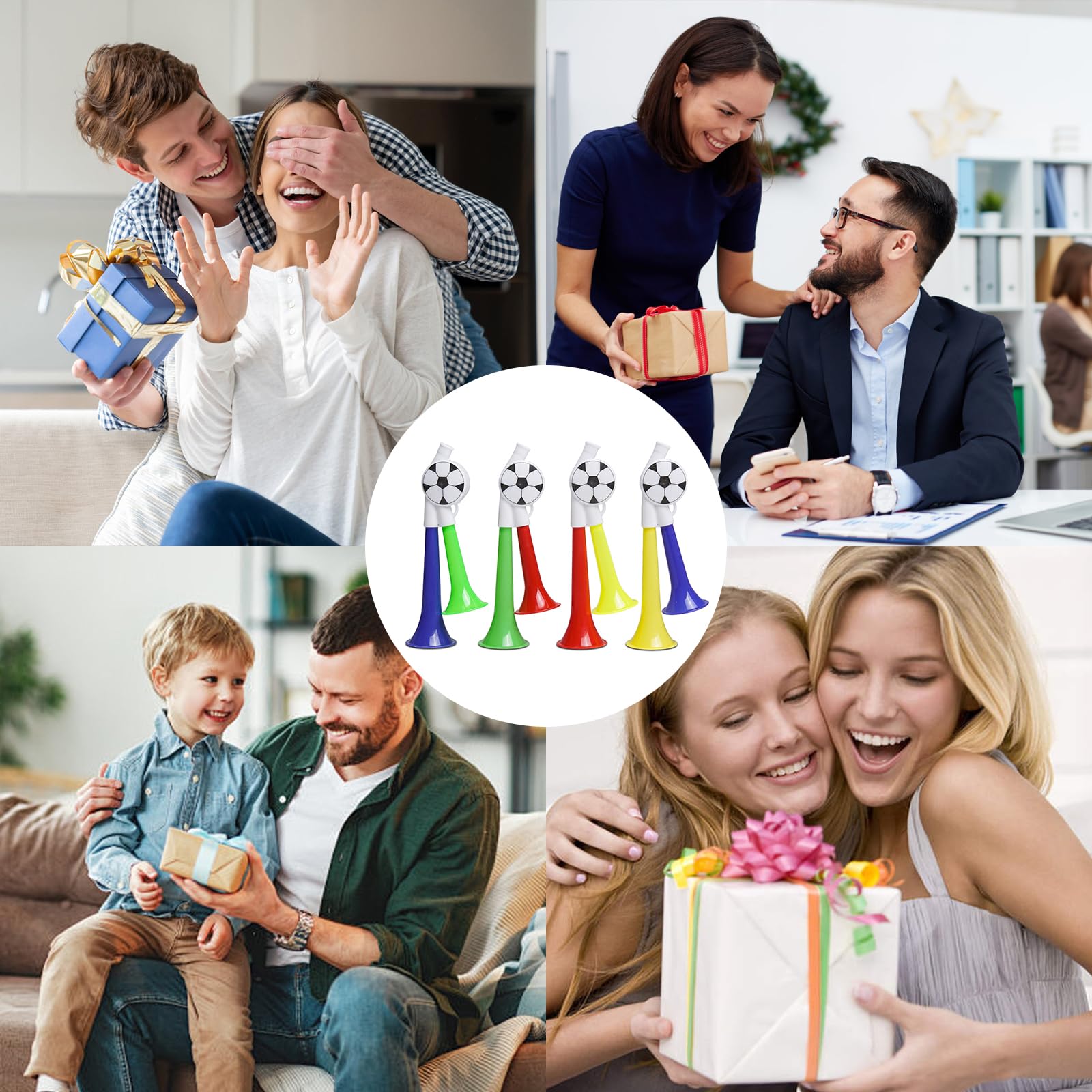 Tromba Ad Aria Compressa Portatile, Tromba Pneumatica con Pompa, Ideale per Gite in Barca, Eventi Sportivi, Feste, Compleanni, Lauree e Altre Occasioni