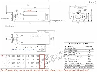 Linear Motion Guide Actuators 600mm Ball screw SFU1605 Manual Linear Rail Guide CNC
