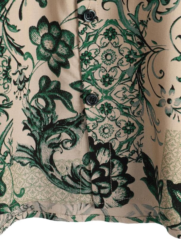 Image of Men's Multi-Coloured Floral Printed Shirt for man | Half Sleeve Cotton Shirt for Men | Summer Shirts for Men
