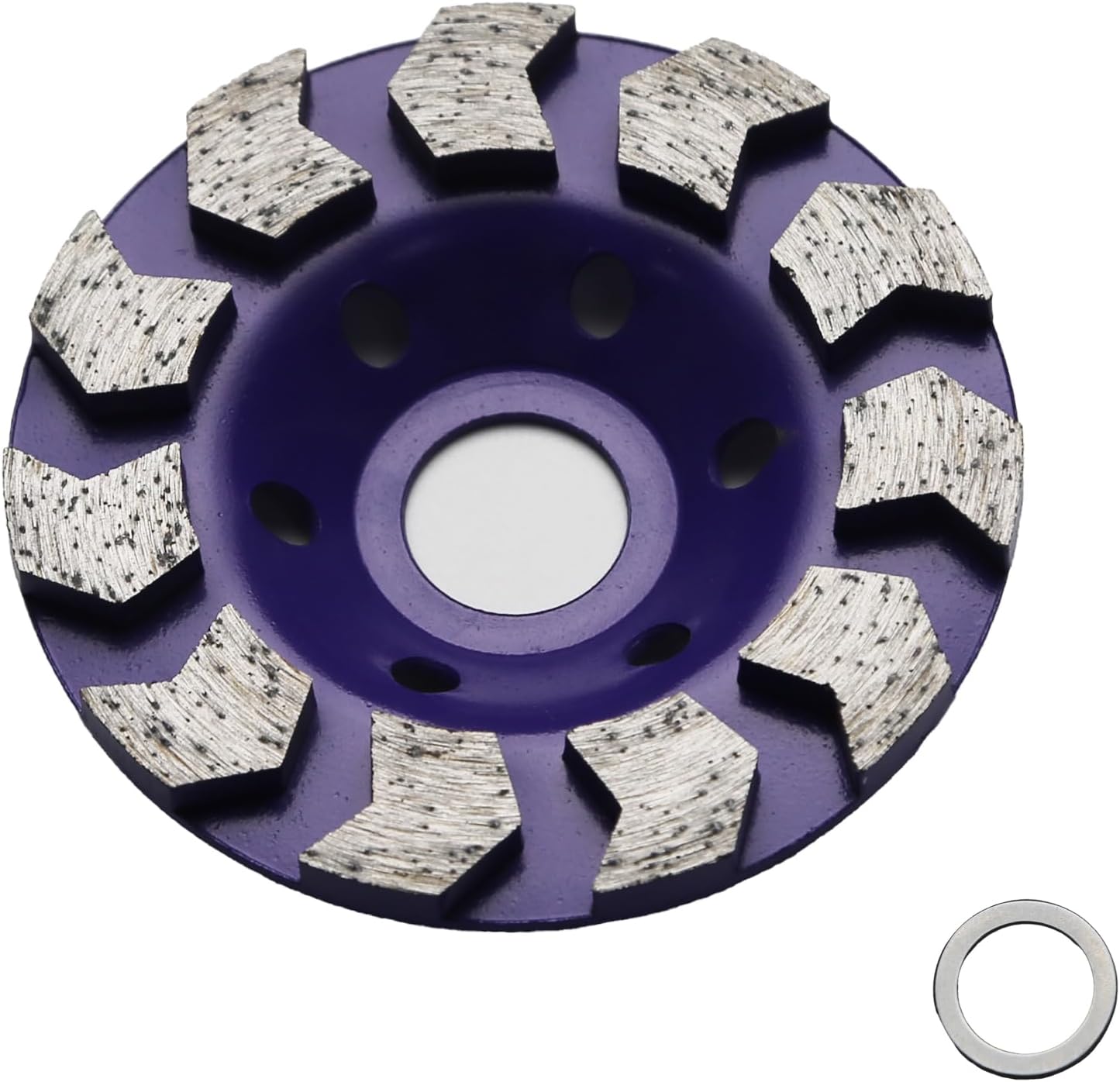 TMAX 4 Inch Professional Diamond Two Row Segment Grinding Wheel Disc for Marble Tile Concrete and Rock