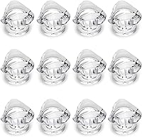 Vista 14 de MroMax 6 pomos pequeños de acrílico con mango de diamante de 0.748 in de diámetro transparente brillante en forma de diamante para joyero, estuche