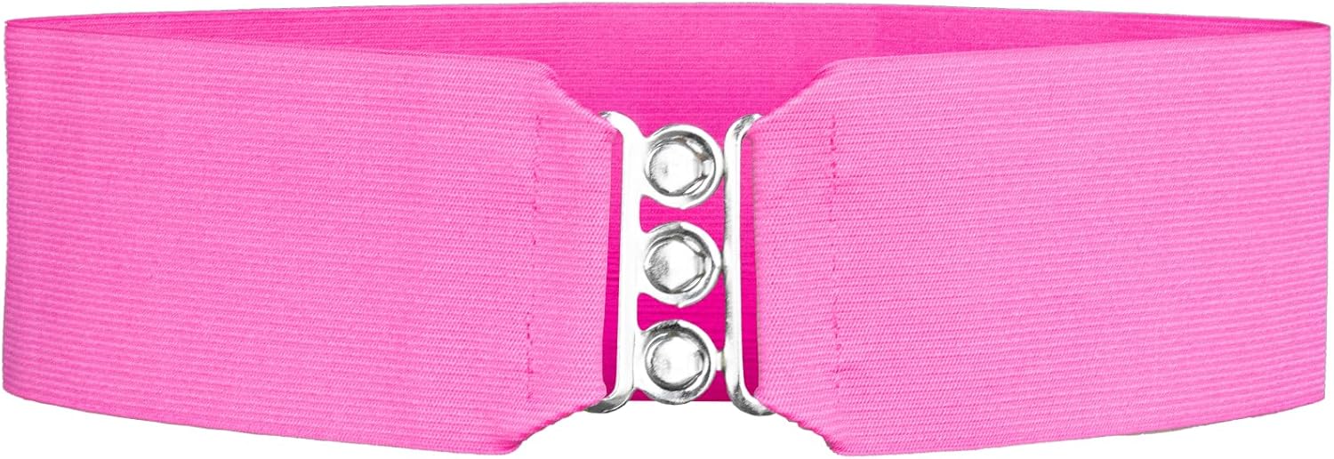 Hip Hop 50’s Shop 1950s Style 3” Wide Elastic Cinch Belt for Women Junior and Plus Sizes Handmade in the USA