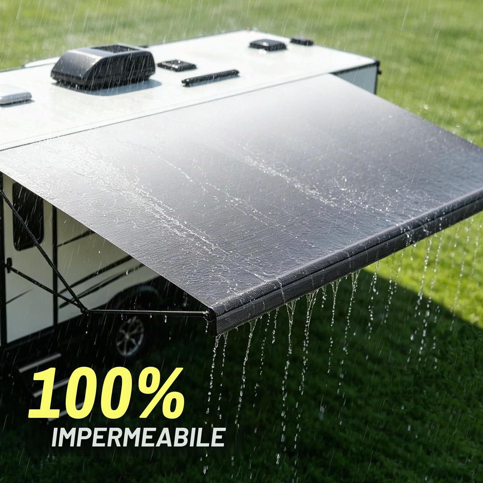 Sostituzione del tessuto per tenda da campeggio, ricambio per tenda da campeggio, 453,6 g, in vinile resistente impermeabile, universale, per tutte le marche di camper, rimorchi, tende da