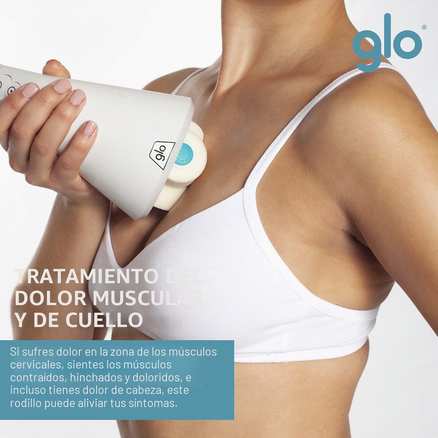 Glo Cabezal Soft-Massage para el Masajeador Glo910+ | Cabezal Suave de Esponja | Esponja Exfoliante para Masaje Corporal | Masaje Suave para Zonas Delicadas y Piel Sensible