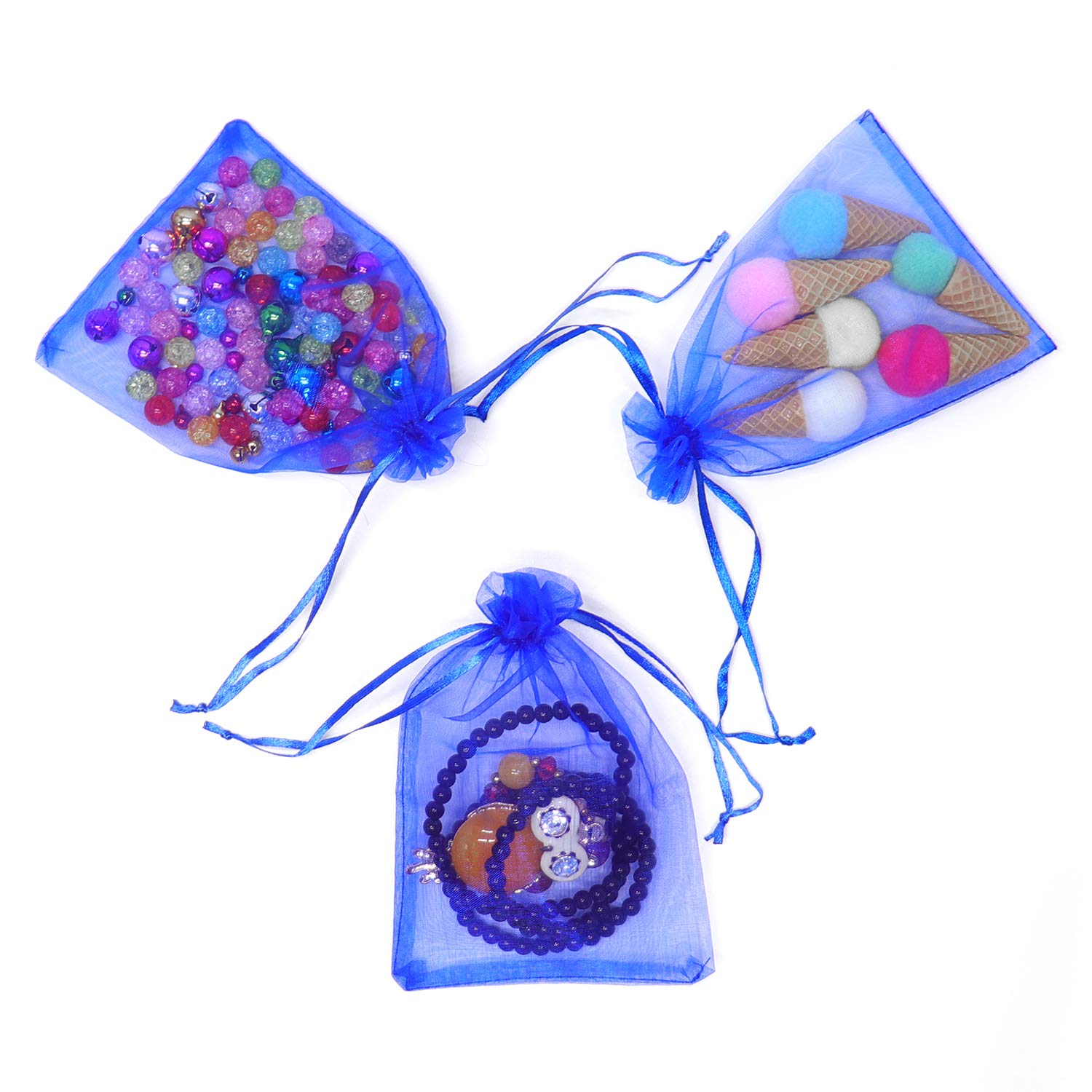 Dealglad - Set de 100 bolsitas de organza, con cordón, adecuadas para fiesta, boda, regalos