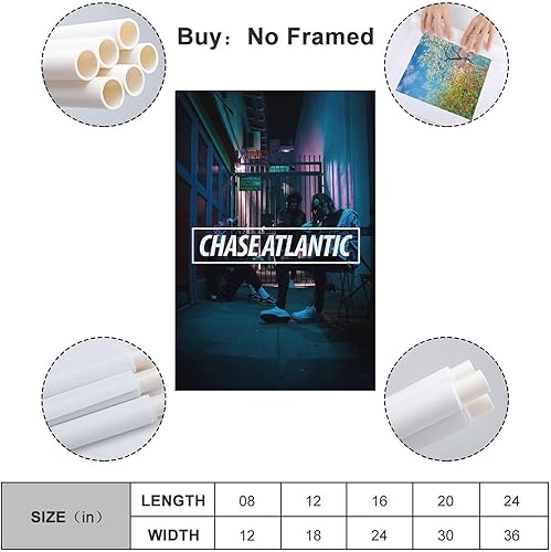 Miniatura 2 de BAMKUCY Póster de la banda del Atlántico Chase Atlantic, pintura decorativa, pósteres de pared e impresión artística moderna para decoración de
