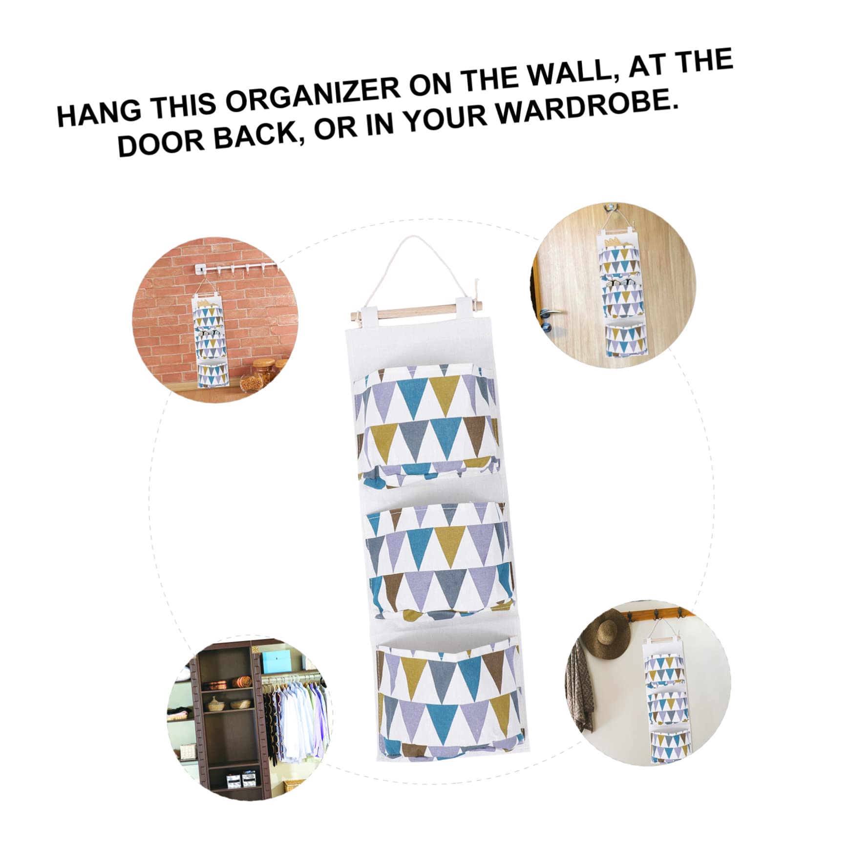 Cabilock 1Set Hanging Storage Organizer Bag and Wall Mounted Design Capacity for Combs Versatile Home Organizer for Door Closet Bedroom
