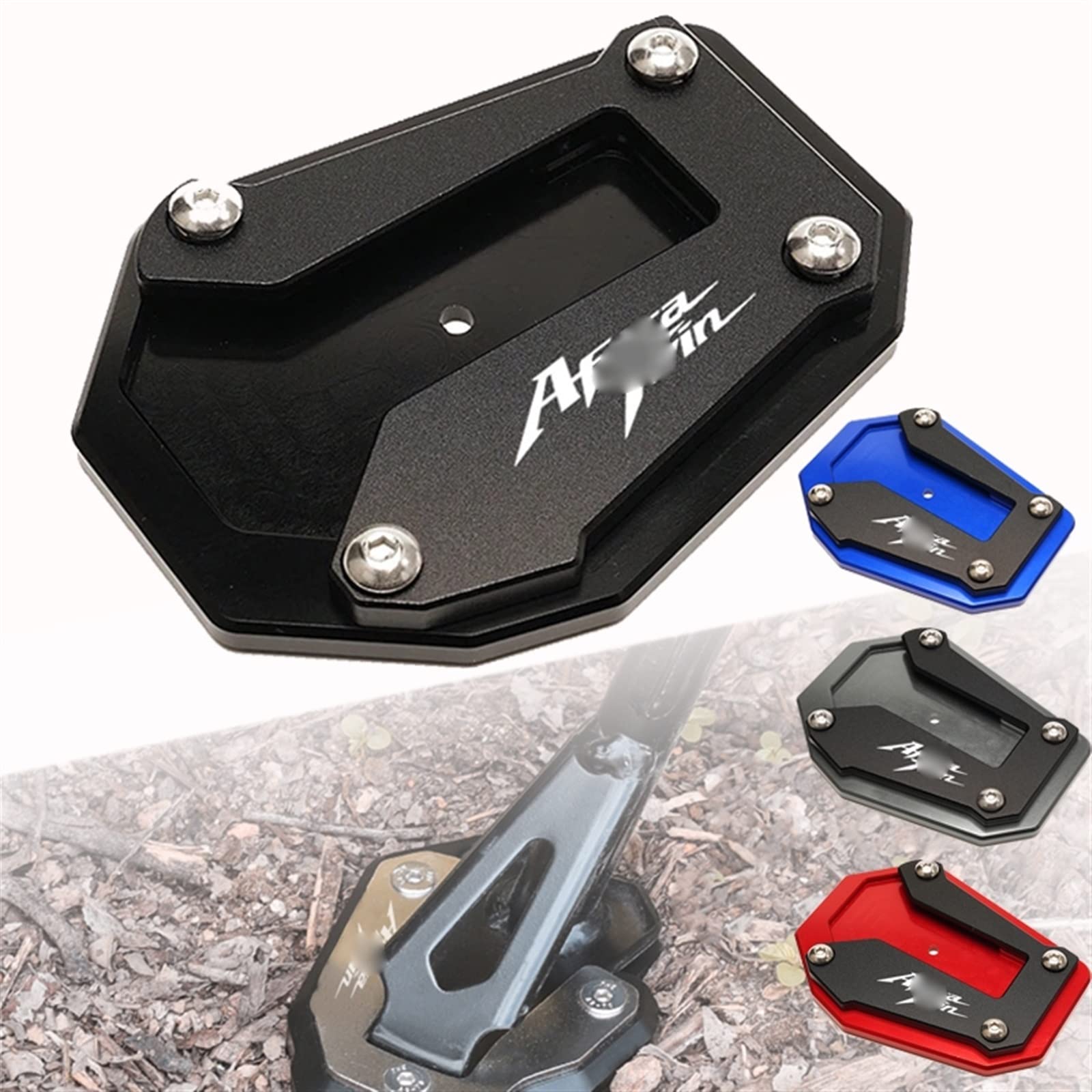 Plaque De Béquille Pour Honda Africa Twin CRF1100L 2019-2025 - Extension En Aluminium Antidérapante, Bleue, 145g - 8