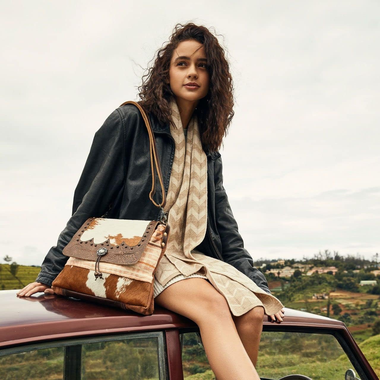 Myra Bag Rose Pompadour Shoulder Bag S-4426 - Image 2