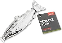 Vista 9 de Foster & Rye Frasco de trucha – Frasco de pescado de acero inoxidable con tapa de rosca – Frascos divertidos para hombres – Capacidad para 4 onzas