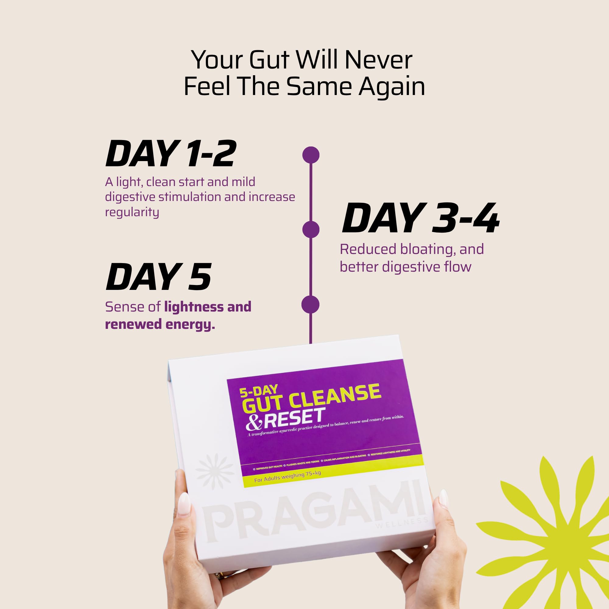 5-Day Gut Health Supplements Kit (40-55kg) | Gut Cleanse Detox Kit for Digestion, Bloating & Constipation Relief | Restores digestion & Reduces Inflammation | Supports Gut Health | Lab Tested — Amazon image 4