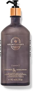 Bath and Body Works Aromatherapy Cinnamon & Sandalwood Body Lotion with Natural Essential Oils 6.5 Fluid Ounce (Cinnamon & Sandalwood)