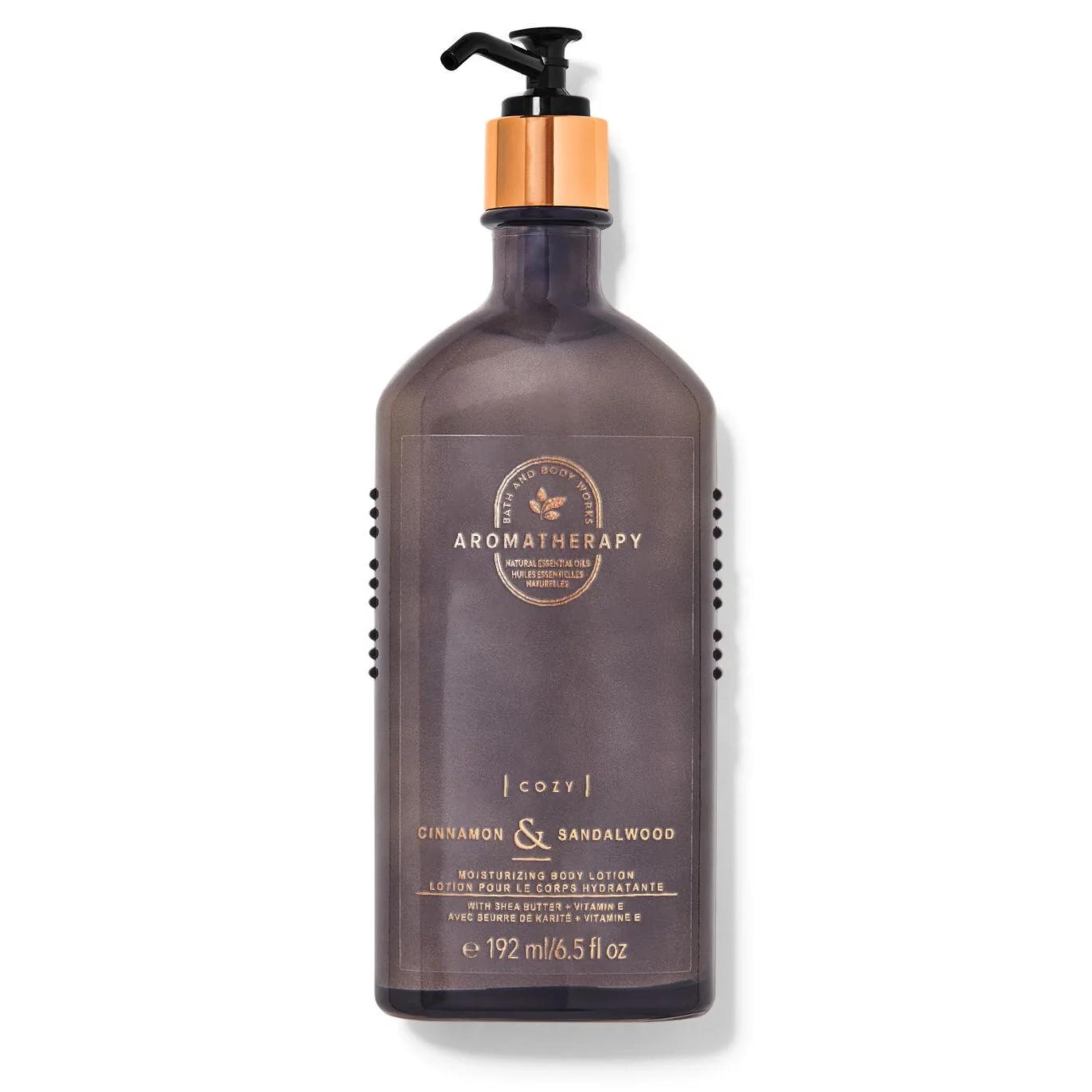 Bath and Body Works Aromatherapy Cinnamon & Sandalwood Body Lotion with Natural Essential Oils 6.5 Fluid Ounce (Cinnamon & Sandalwood)
