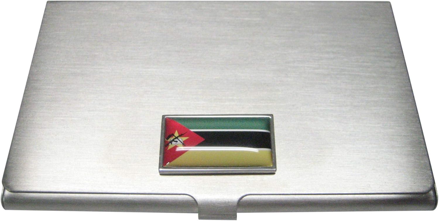Kiola Designs Thin Bordered Republic of Mozambique Flag Business Card Holder