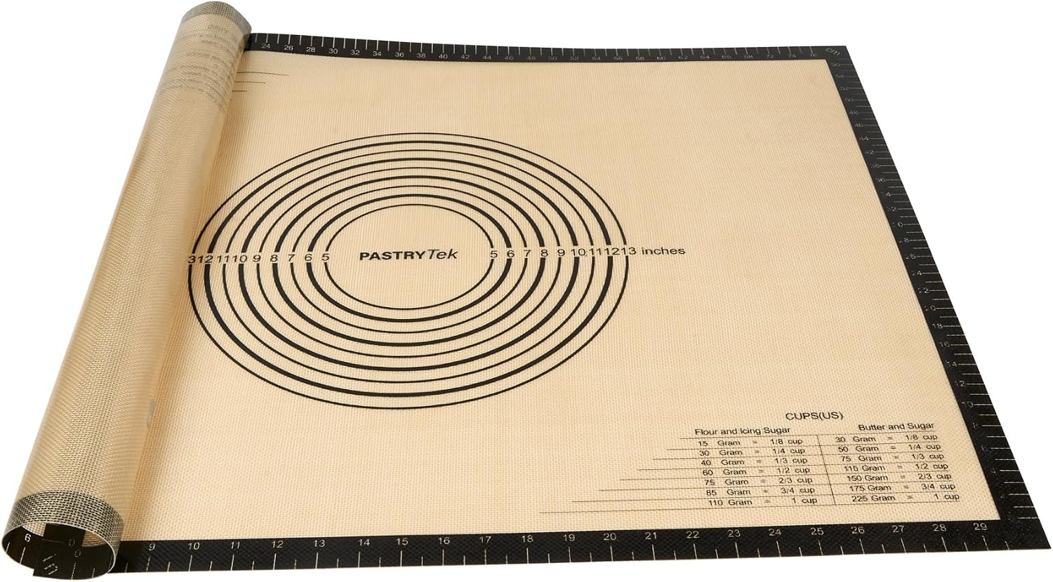 Restaurantware Rectangle Tan And Black Silicone Extra Large Baking Mat