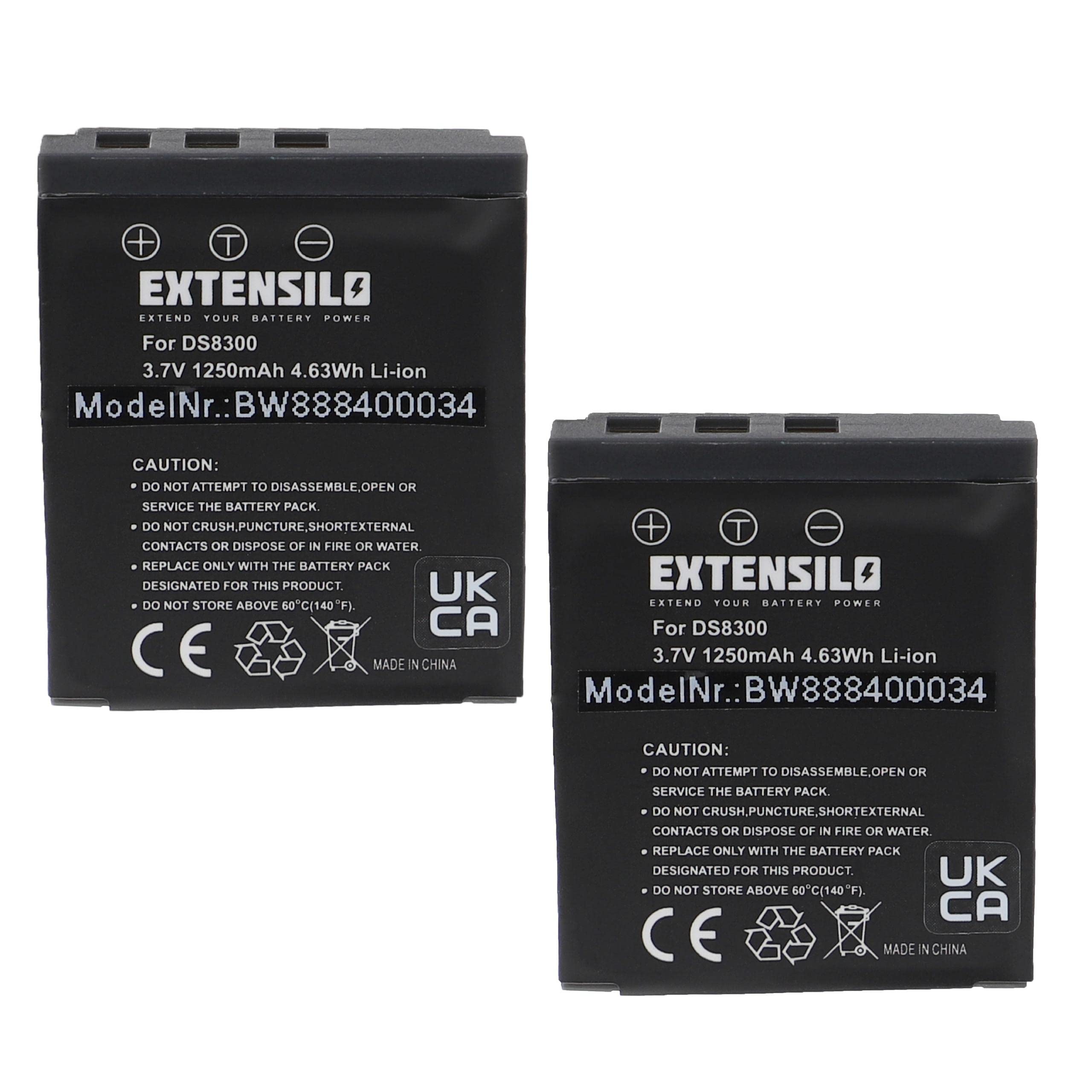 Extensilo passend für Premier DS8330 Kamera / Foto Kompakt (1250 mAh, 3