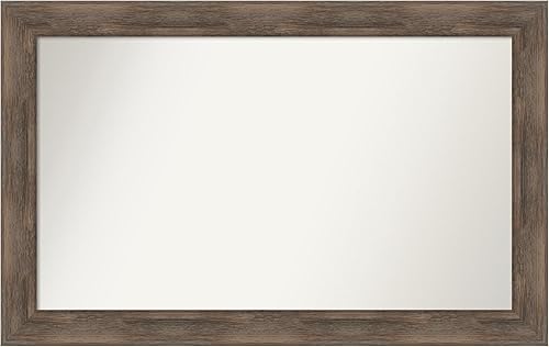 Amanti Art Espejo personalizado, espejo de baño de madera dura, espejo de pared o espejo de tocador de baño sobre el fregadero (25.75 x 40.75