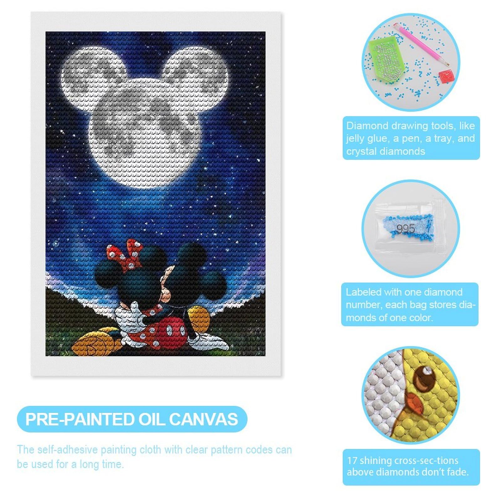 Amazon | ダイヤモンドアート ミッキーマウス (5) ダイヤモンド絵画 5D