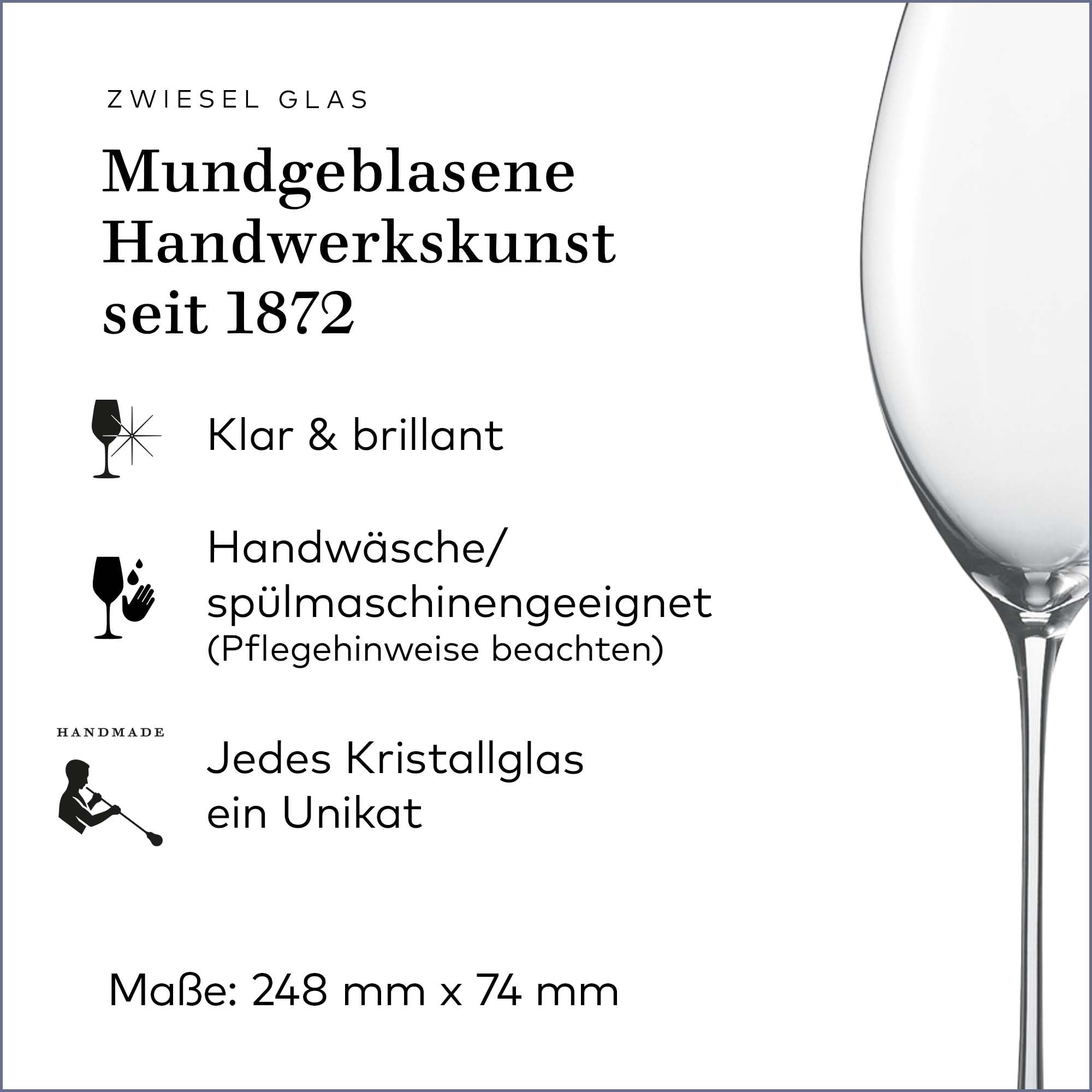 Zwiesel Glas Champagnerglas Enoteca (2-er Set), in Handarbeit mundgeblasene Sektgläser mit Moussierpunkt, edle Kristallgläser für Perlwein (Art.-Nr. 122195)