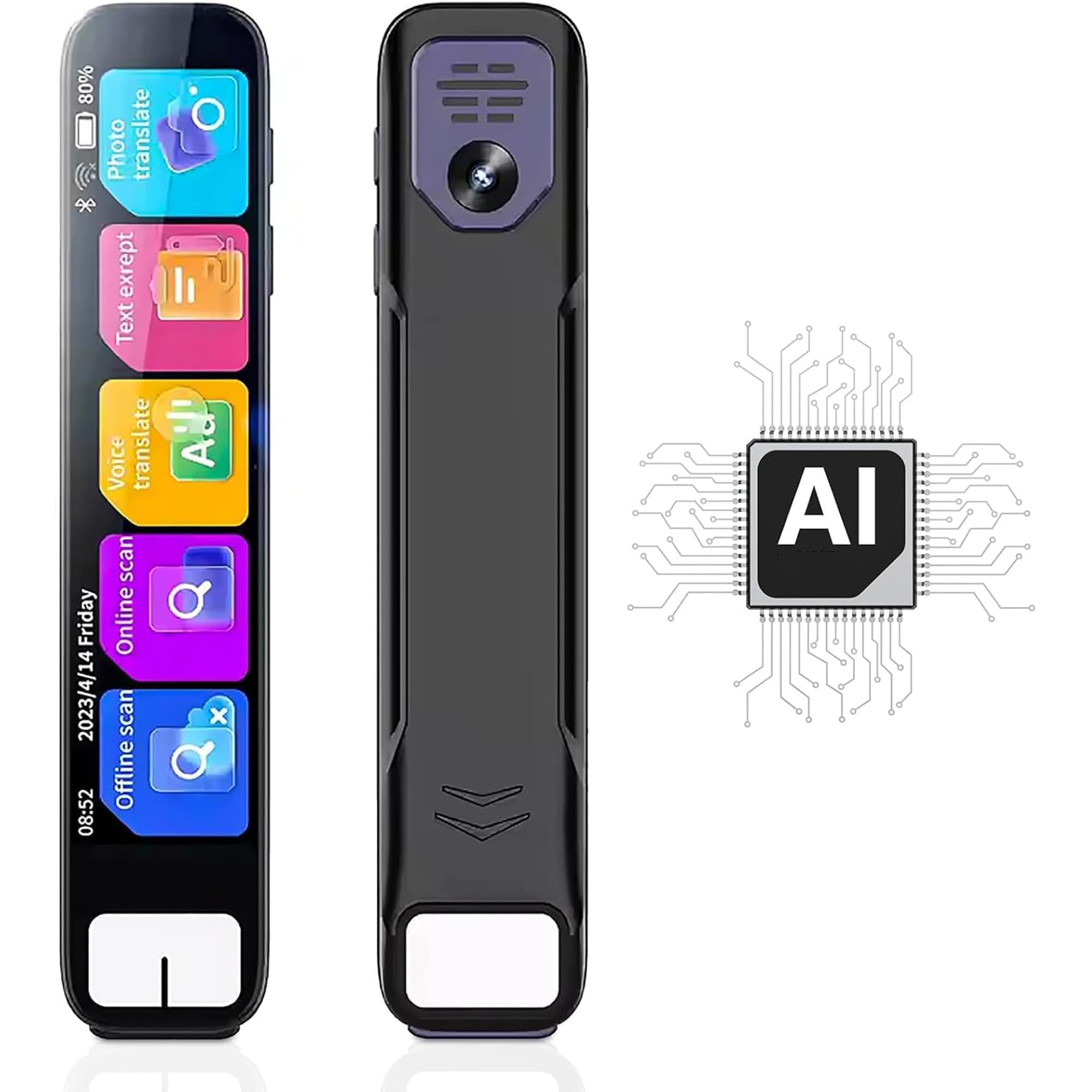 Pen GPT - PenGpt, Chatgpt AI Pen with HD Touchscreen, Instant AI Answers 99% Accuracy, 0.5s Fast Identification, Offline Translation (150+ Languages) (White)