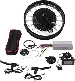 VGEBY Kit de conversão de bicicleta elétrica de 50 cm, roda traseira de 48 V 1500 W, kit de motor de cubo de bicicleta elétrico com controlador Acessórios de conversão E-bike