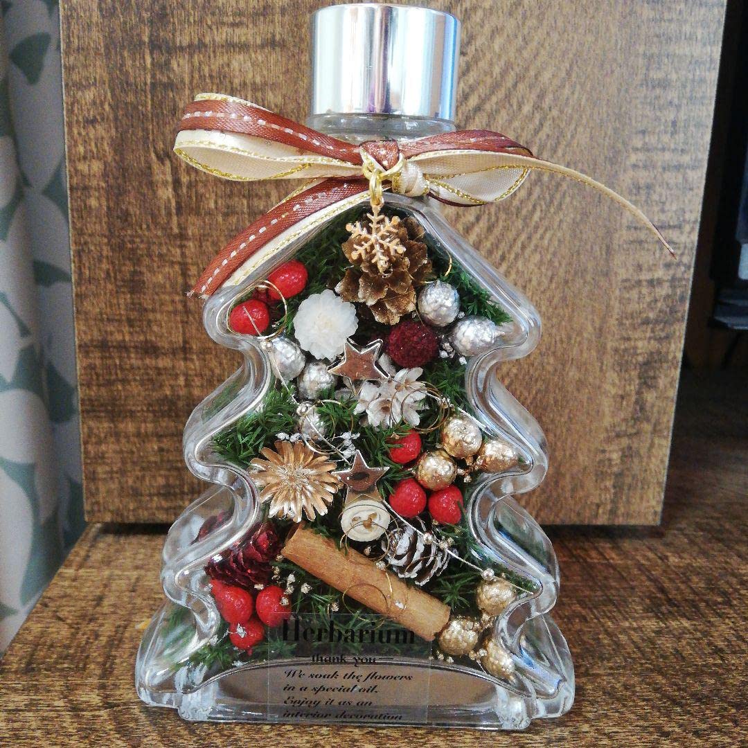 Amazon.co.jp: Xmas♪もみの木のクリスマスツリーボトルフラワーハー 