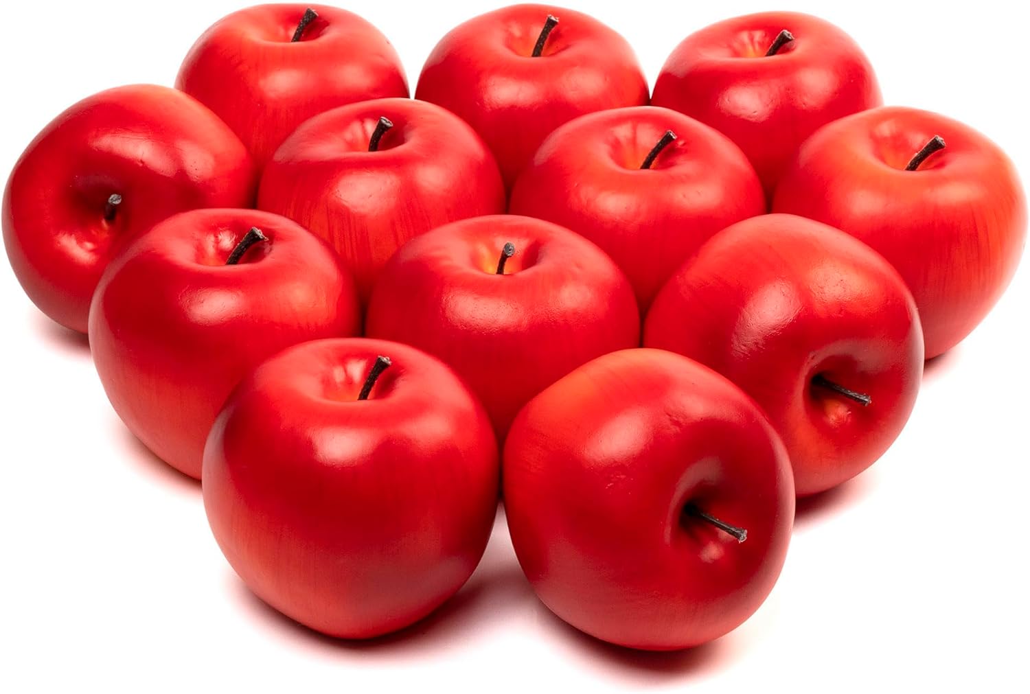 12Pcs Artificial Apples, Fake Fruit Faux Apples for Home Kitchen Table Fruit Bowl Decor, Holiday Decorations, Photography Props (Green)