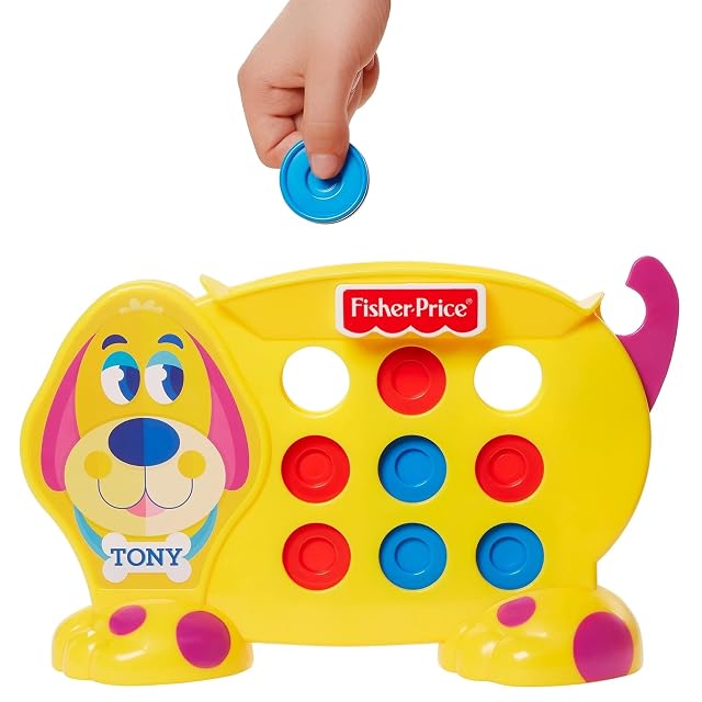 Foto 3 de 6 de Mattel Games Fisher-Price Juego de mesa Tic Tac Tony, juego 3 en raya para niños +3 años (GWN53)