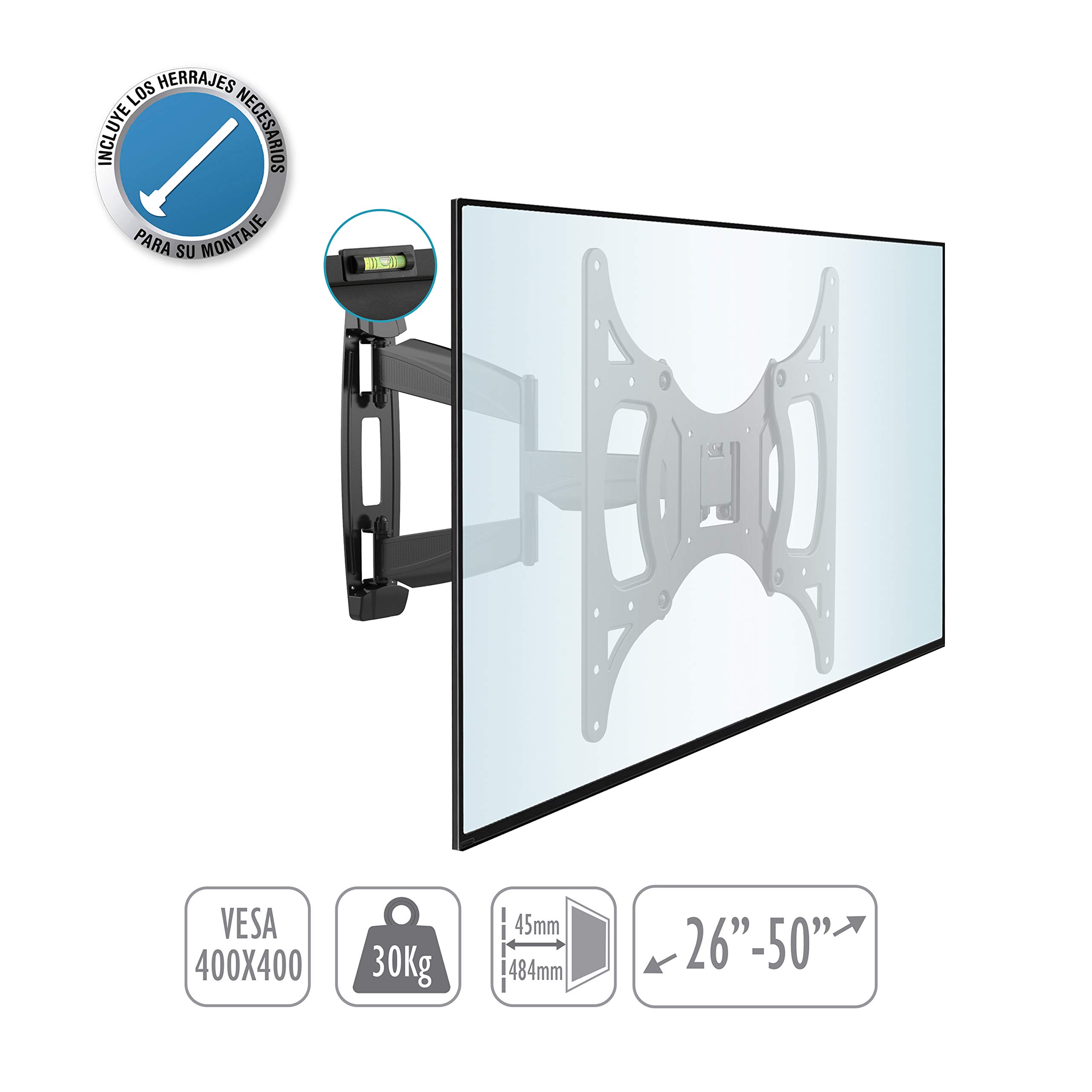 Tm Electron Tmslc141 Wall Tv Bracket 26´´ - 50´´ One Size