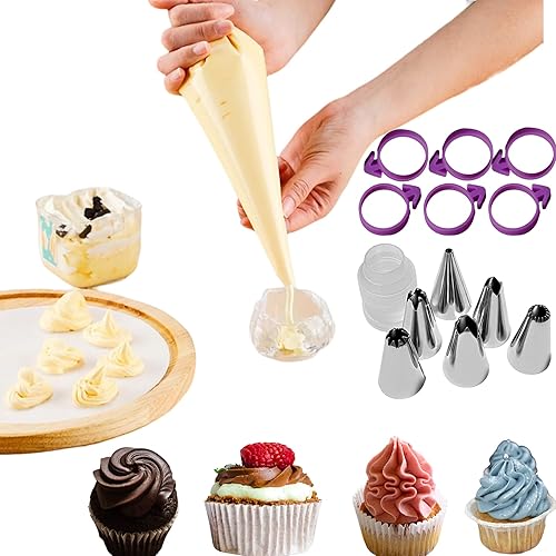 Miniatura 2 de 100 bolsas desechables de pastelería de 9 pulgadas, para decorar pasteles, herramientas de decoración de pasteles, glaseado, crema de fondant, bolsa