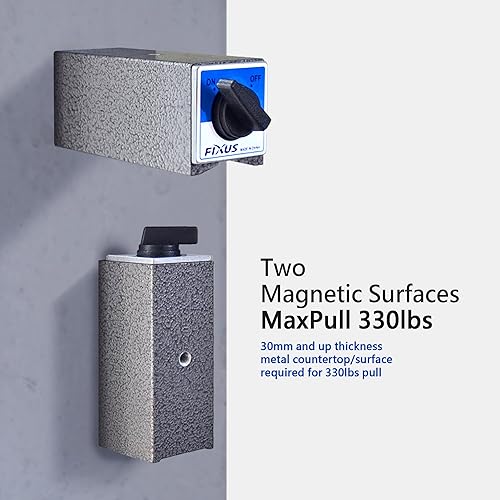 Miniatura 4 de Fixus Base magnética soporte cama, interruptor de encendidoapagado, agujero roscado M8x1.25 (FS-150A)