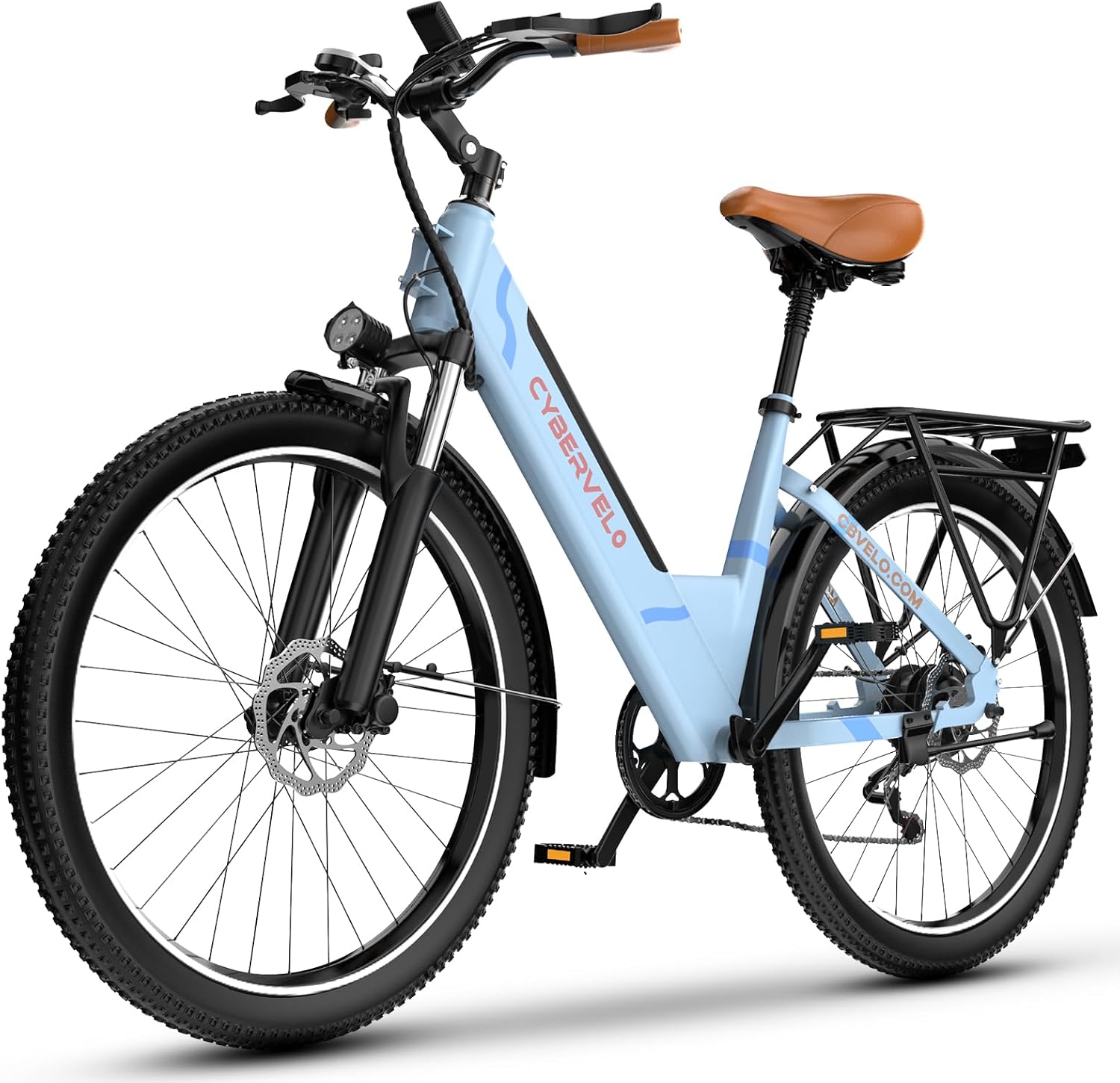 1000 Peak Electric Bike for Adults,up 80 Miles Removable Battery Ebike, 26″ Electric E Bike with 7-Speed,Adult Electric Bicycles for Commute Beach Snow White Womens All Terrain