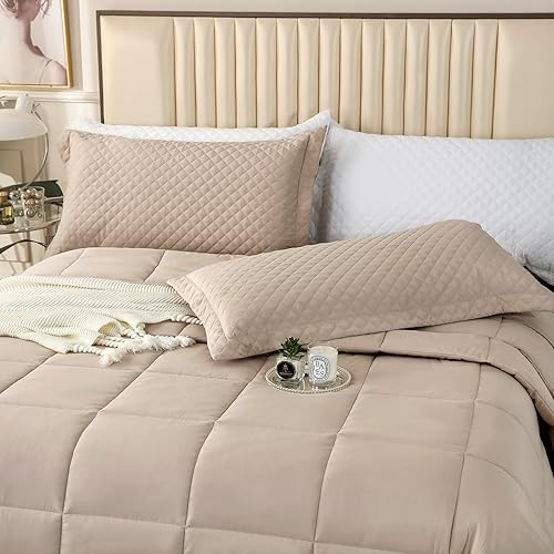 Miniatura 8 de Juego de edredón extragrande California King de 120 x 120 pulgadas, edredón extra grande tamaño King de 3 piezas, edredón ligero reversible de