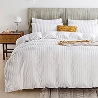 Vista 24 de JELLYMONI Funda de Edredón Tamaño King Color Caqui - Juego de Funda de Edredón Bohemio de 3 Piezas a Cuadros de Poliéster con Mechones Tejido