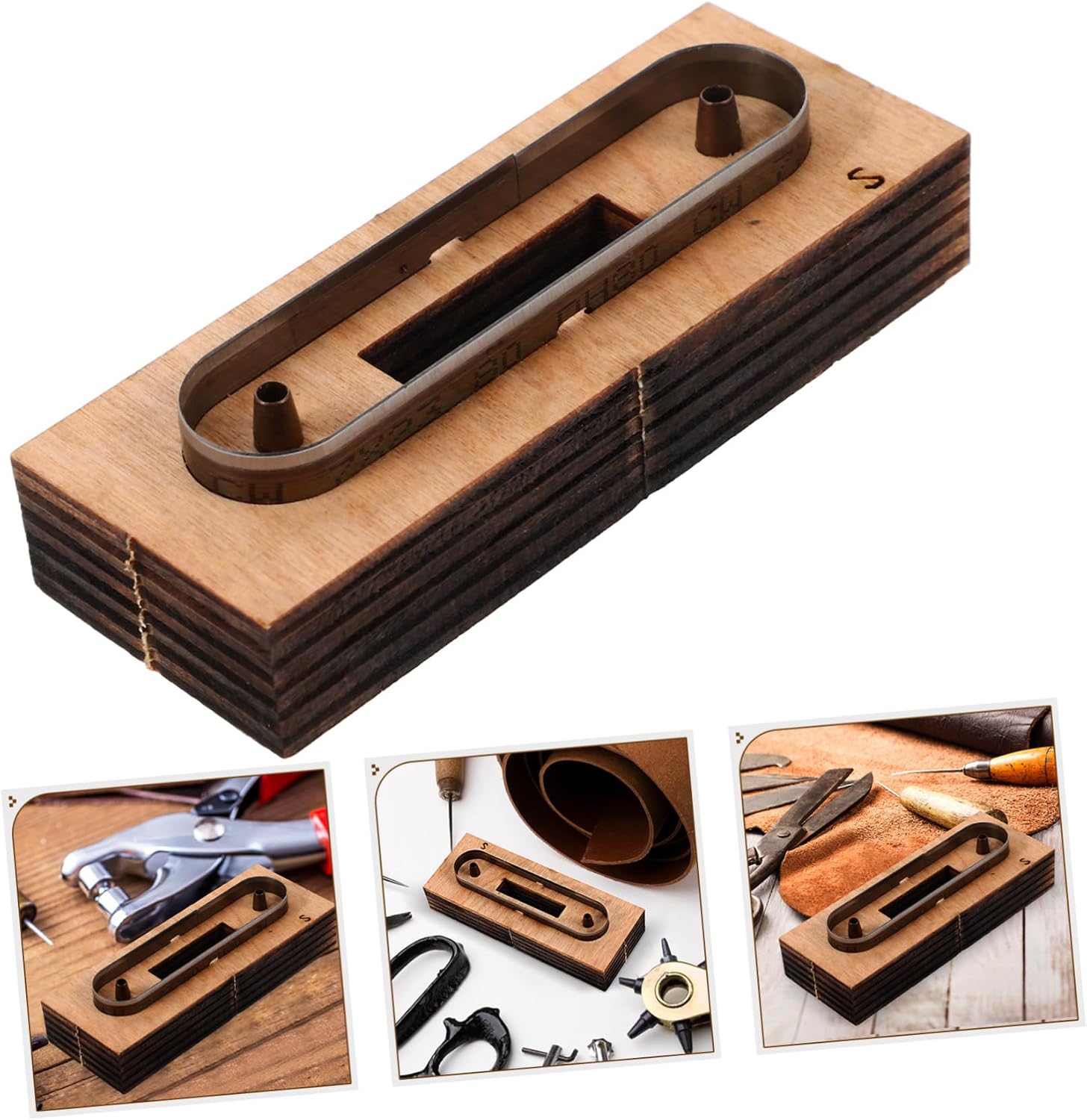 IWOWHERO Leather Cutting Dies for DIY Crafts Durable Leather Strip Mold Template for Handmade Accessories Easy to Use Punch Cutter Tool for Leatherworking Projects