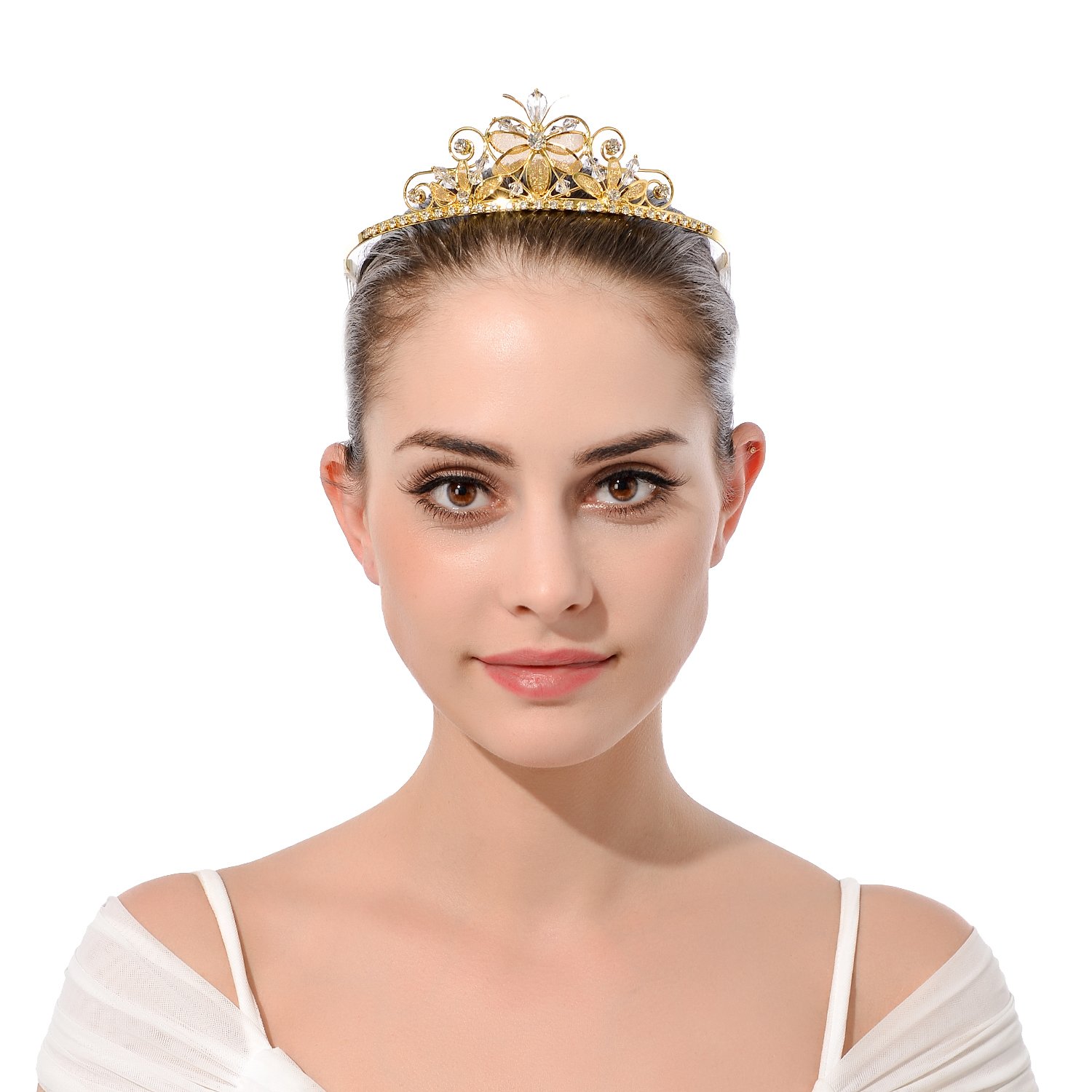 Buy DcZeRong Gold Tiara Girls Birthday Tiara Gold Princess Tiaras
