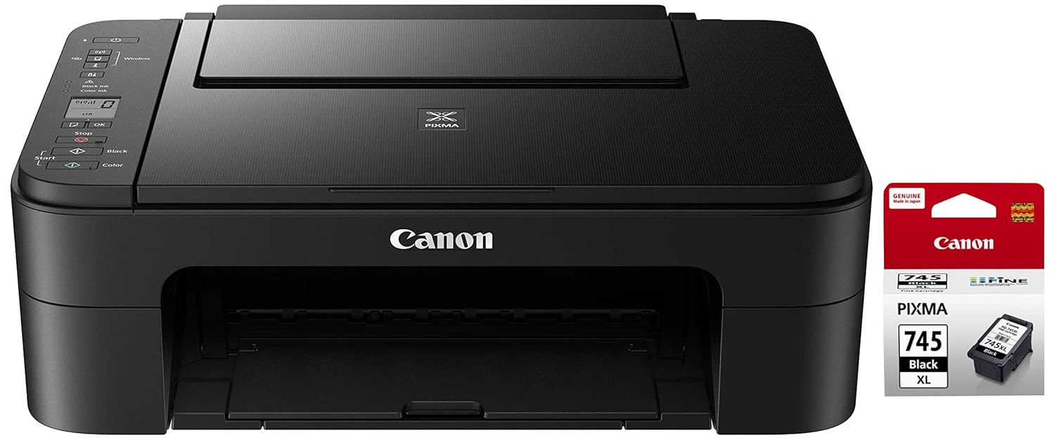 Canon PIXMA TS3370s AllinOne Wireless Inkjet Color Printer (Black