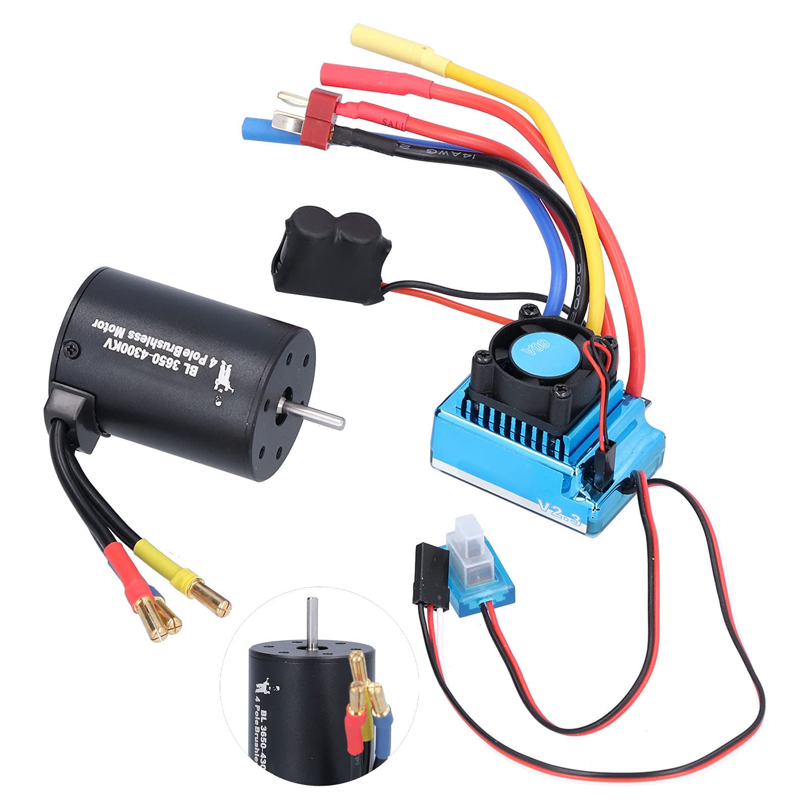 Silnik Bezszczotkowy 3650 z 60A ESC do Samochodu RC