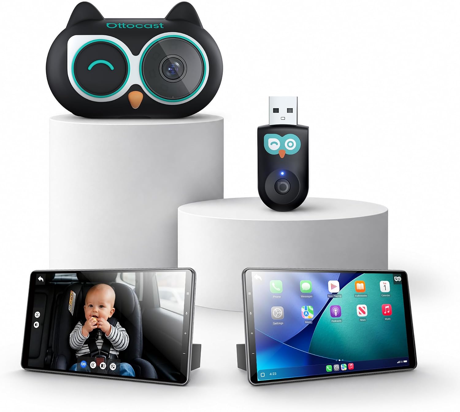 Amazon.com: OTTOCAST Cabin Care Baby Car Camera Wireless CarPlay ...