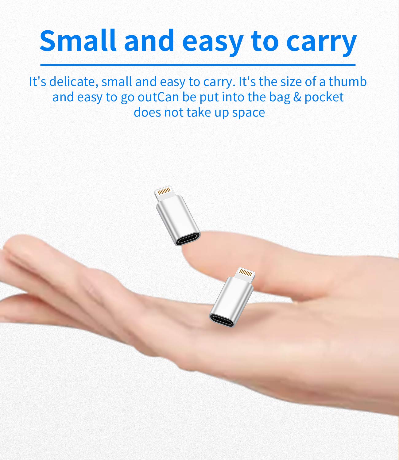 Adattatore OTG Da 8 Pin Femmina A USB-C Maschio – Convertitore Per Ricarica E Dati Per IPhone E Android