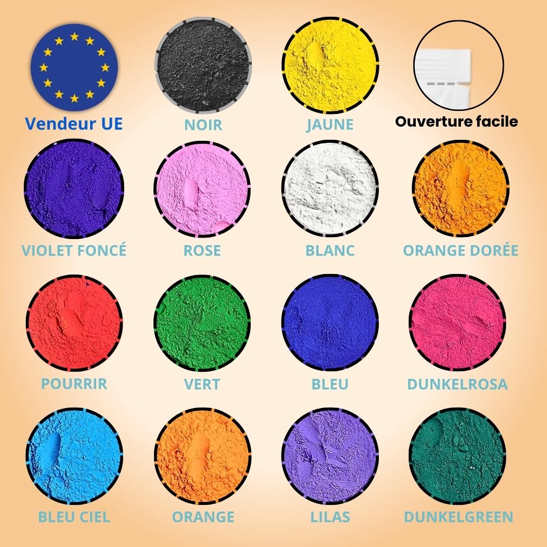 Holi Color Gulal Poudre Soluble Dans L'eau Festival Naturel Séance Photo Rangoli Poudre Arc-en