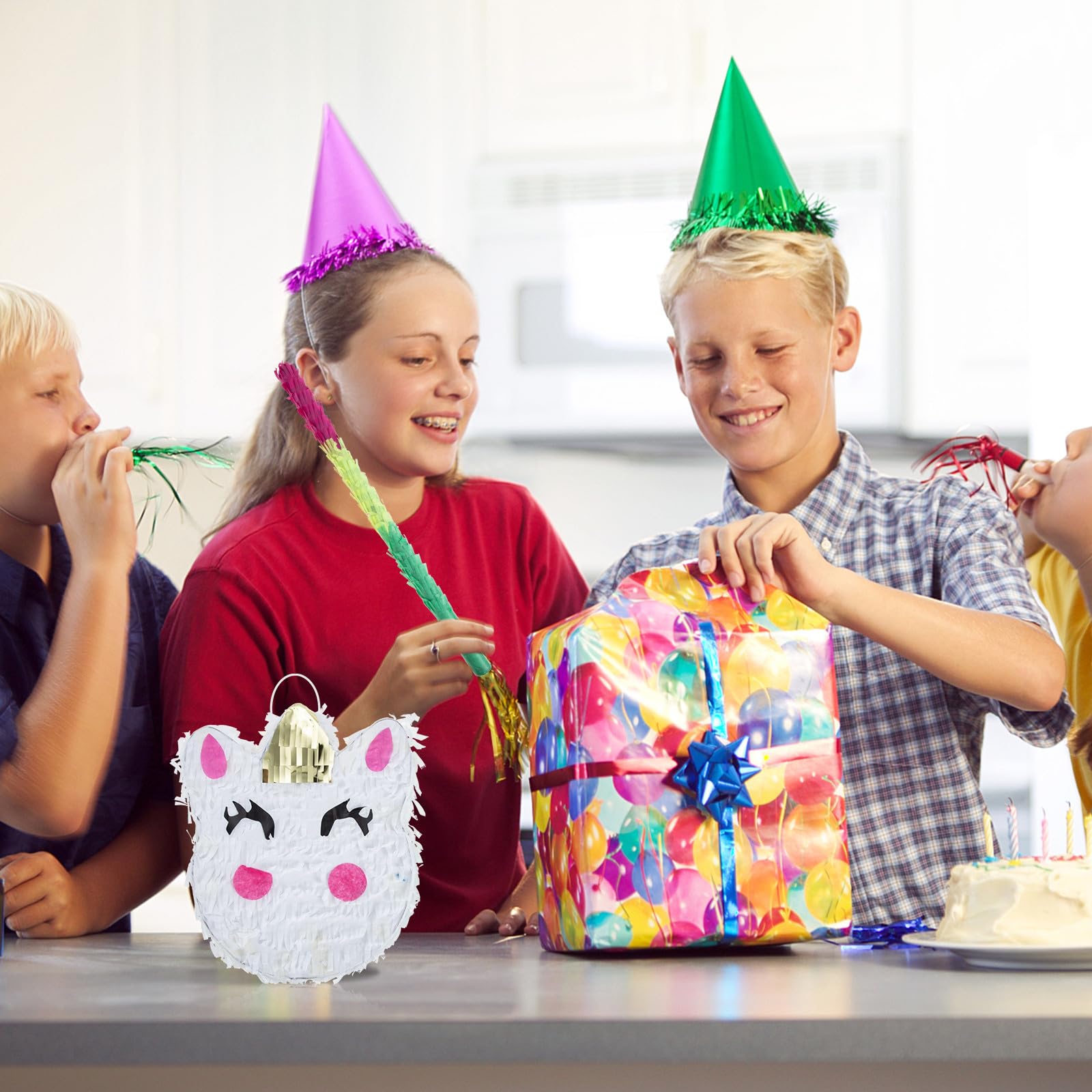 BESTonZON 1satz Einhorn Für Kindergeburtstag Traditionelles Mexikanisches Partyspiel Gefüllt Mit Süßigkeiten Und Spielzeug Für Fiestas Und Feiern