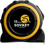 25ft(7.5-Meters) Tape Measure, Self-Lock, Dual Scale, Easy Read Measuring Tape