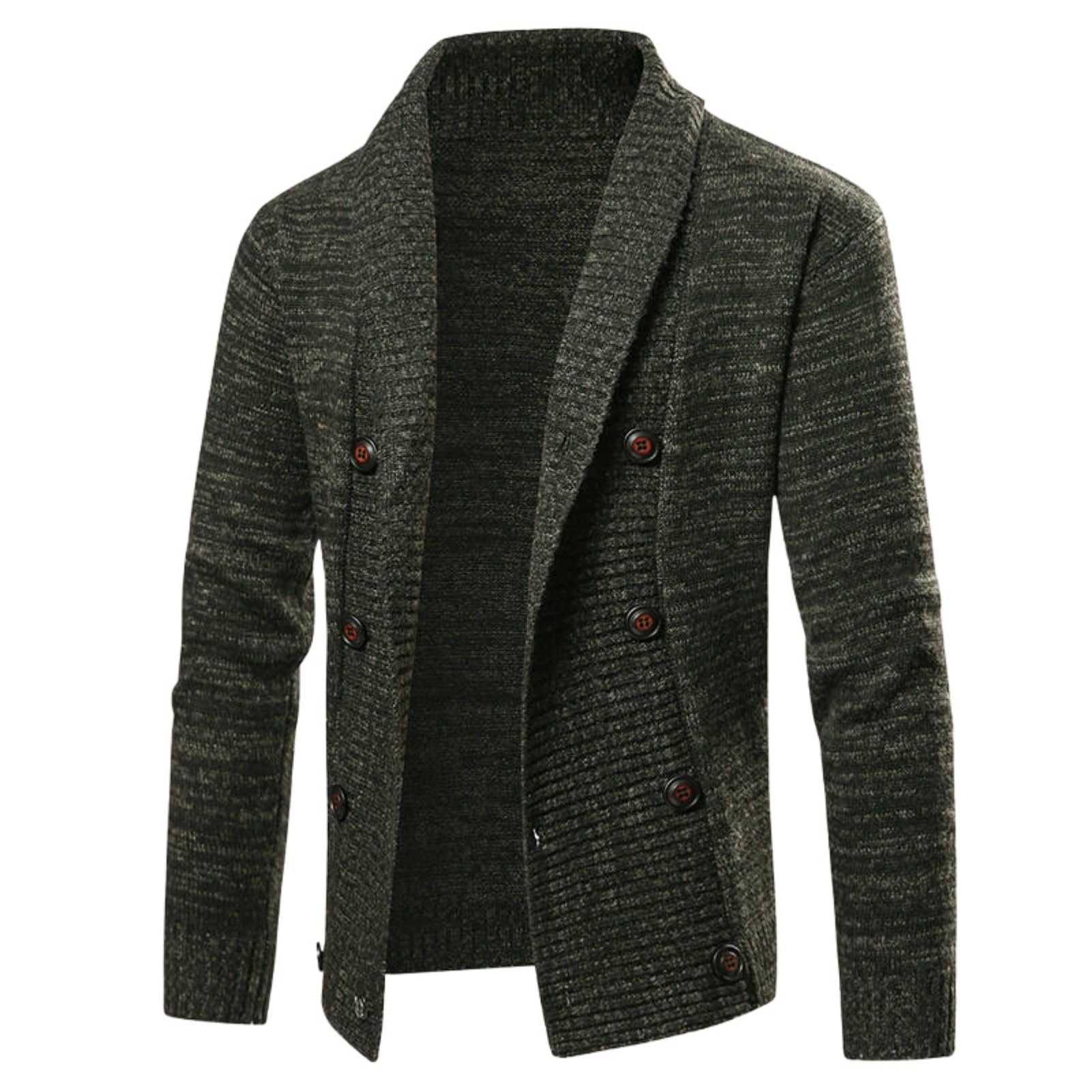 Cardigan double boutonnage pour homme : le pull tricot décontracté indispensable cet hiver - 8