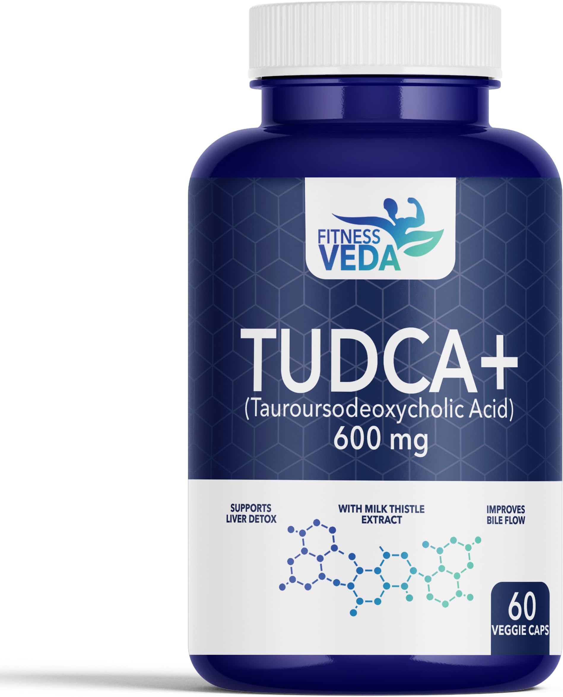 FITNESSVEDA Tudca 600 mg - Liver Detox Supplement (Pack of 1)
