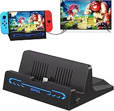 Docking Station for Nintendo Switch/Switch OLED, Charging Dock 4K HDMI TV Adapter Charger Set Replacement Compatible with Official Nintendo Switch Dock (Black HDMI)
