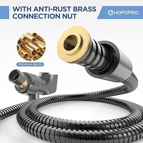 Miniatura 6 de HOPOPRO Juego de cabezal de ducha de mano de 6 funciones, cabezal de ducha de baño de alto flujo con repuesto de mano, instalación de 1 minuto sin